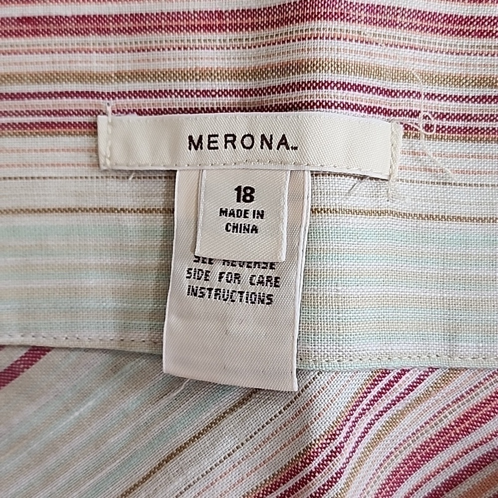 NWT Merona Linen Skirt Sz 18 - Picture 3 of 4